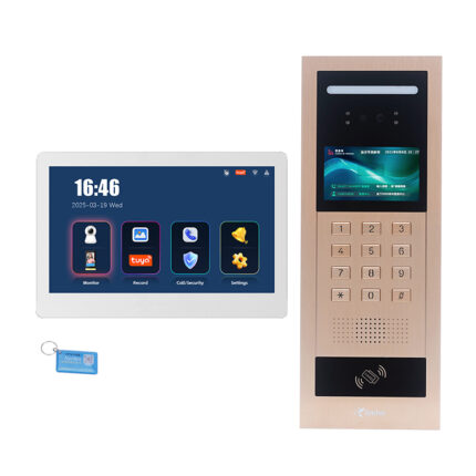 Hot Selling 7 Inch Metal Touchscreen Video Door Phone Intercom Color Camera Wired Connectivity for Outdoor Use Villas Apartments